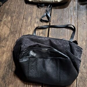 Coach Black and Gray Shoulder Bag